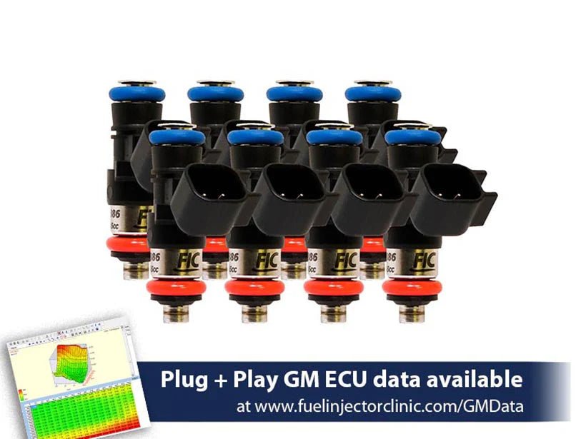 1200cc - D (130 lbs/hr at OE 58 PSI fuel pressure) FIC Fuel Injector Clinic Injector Set for LS3, LS7, LSA, L76, L92, and L99 engines (High - Z) (is303 - 1200h - d) - YellowHammer Racingis303 - 1200h - d