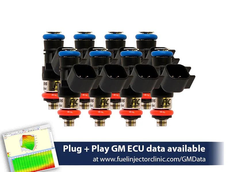1650cc (180 lbs/hr at OE 58 PSI fuel pressure) FIC Fuel Injector Clinic Injector Set for LS3, LS7, L76, L92, and L99 engines (High - Z) (is303 - 1650h) - YellowHammer Racingis303 - 1650h