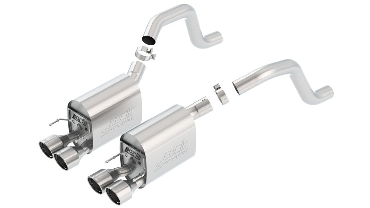 2006 - 2013 Chevrolet Corvette Z06 Axle - Back Exhaust System S - Type II Part # 11917 - Borla Exhaust11917