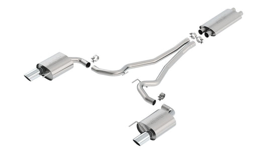 2015 - 2017 Ford Mustang GT Cat - Back Exhaust System Touring Part # 1014040 - Borla Exhaust1014040