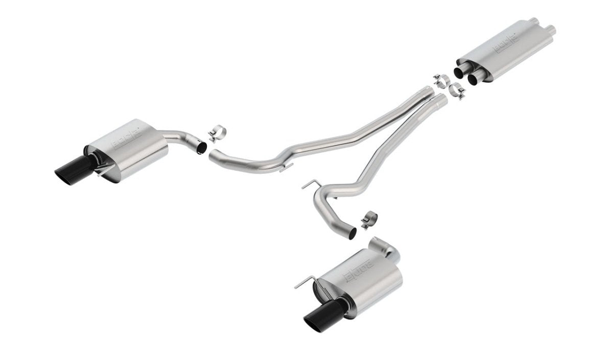 2015 - 2017 Ford Mustang GT Cat - Back Exhaust System Touring Part # 1014040BC - Borla Exhaust1014040BC