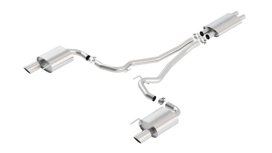 2015 - 2017 Ford Mustang GT Cat - Back Exhaust System Touring Part # 140589 - Borla Exhaust140589