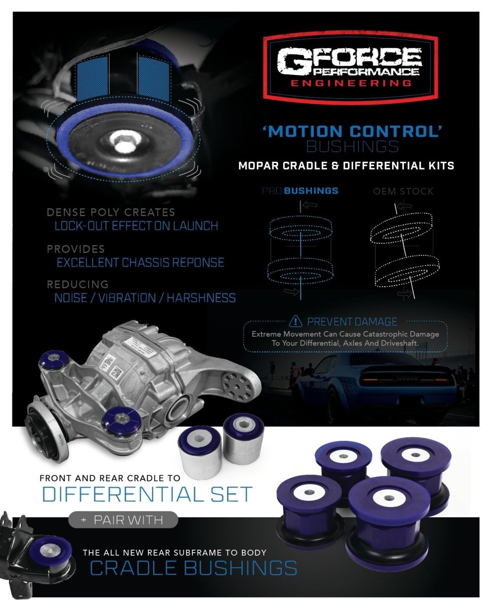 2015+ Mopar 'Motion Control' Differential Bushing Kit - GForce PerformanceMOP10507A