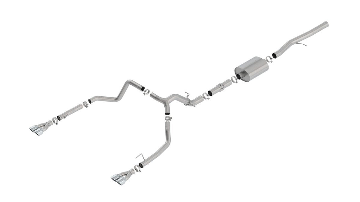 2019 - 2023 Chevrolet Silverado 1500/ 2019 - 2023 GMC Sierra 1500 Cat - Back Exhaust System ATAK Part # 140784 - Borla Exhaust140784