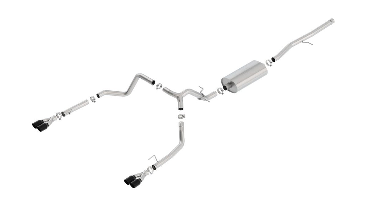 2019 - 2025 Chevrolet Silverado 1500/ 2019 - 2025 GMC Sierra 1500 Cat - Back Exhaust System Touring Part # 140768BC - Borla Exhaust140768BC
