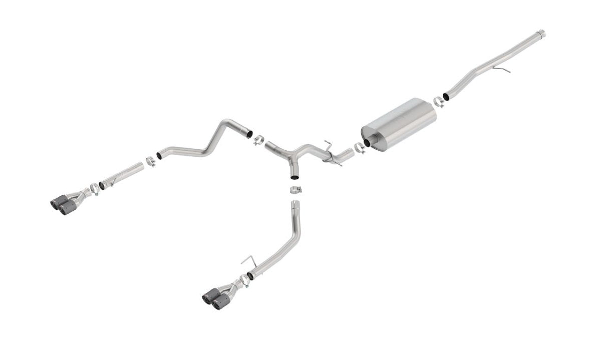 2019 - 2025 Chevrolet Silverado 1500/ 2019 - 2025 GMC Sierra 1500 Cat - Back Exhaust System Touring Part # 140768CF - Borla Exhaust140768CF