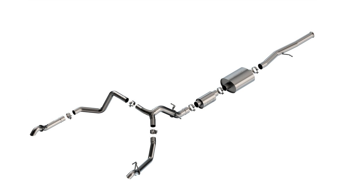 2022 - 2023 Chevrolet Silverado 1500 ZR2/ 2022 - 2023 GMC Sierra 1500 AT4X Cat - Back Exhaust System S - Type Part # 140914 - Borla Exhaust140914