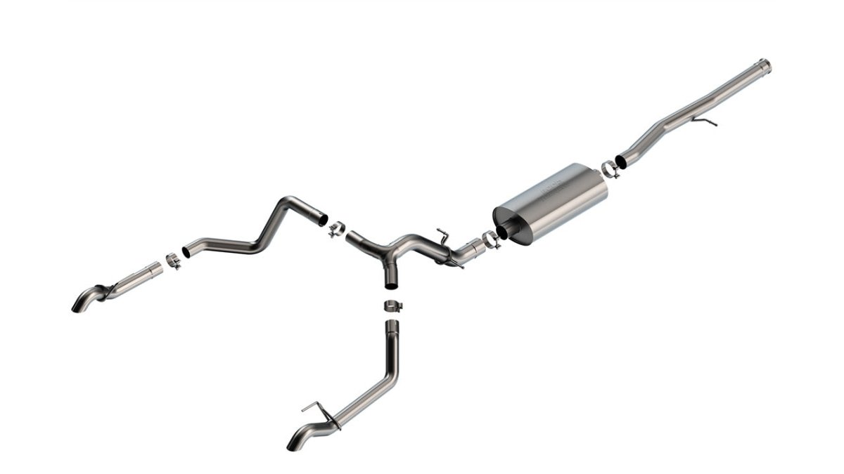 2022 - 2023 Chevrolet Silverado 1500 ZR2/ 2022 - 2023 GMC Sierra 1500 AT4X Cat - Back Exhaust System Touring Part # 140913 - Borla Exhaust140913