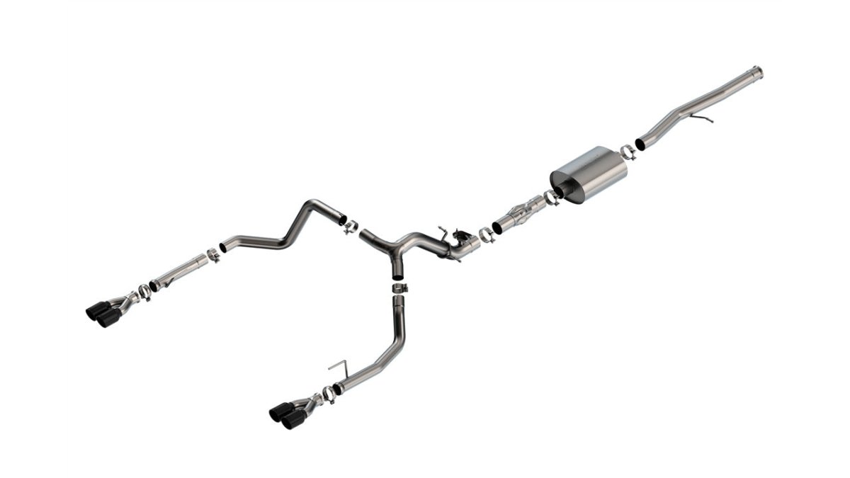 2024 - 2025 Chevrolet Silverado 1500/ 2024 - 2025 GMC Sierra 1500 Cat - Back Exhaust System ATAK Part # 140997BC - Borla Exhaust140997BC