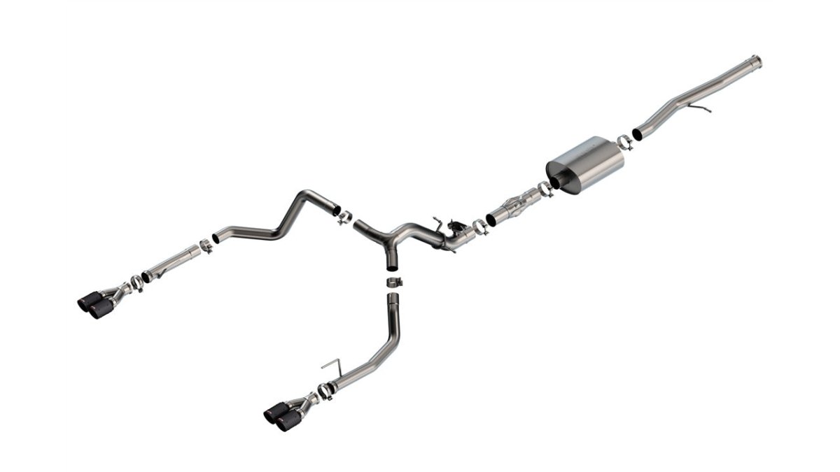 2024 - 2025 Chevrolet Silverado 1500/ 2024 - 2025 GMC Sierra 1500 Cat - Back Exhaust System ATAK Part # 140997CFBA - Borla Exhaust140997CFBA