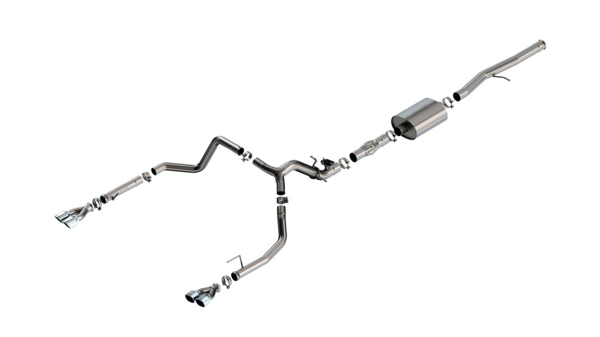 2024 - 2025 Chevrolet Silverado 1500/ 2024 - 2025 GMC Sierra 1500 Cat - Back Exhaust System ATAK Part # 140998 - Borla Exhaust140998