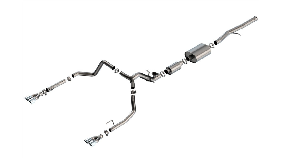 2024 - 2025 Chevrolet Silverado 1500/ 2024 - 2025 GMC Sierra 1500 Cat - Back Exhaust System S - Type Part # 140995 - Borla Exhaust140995