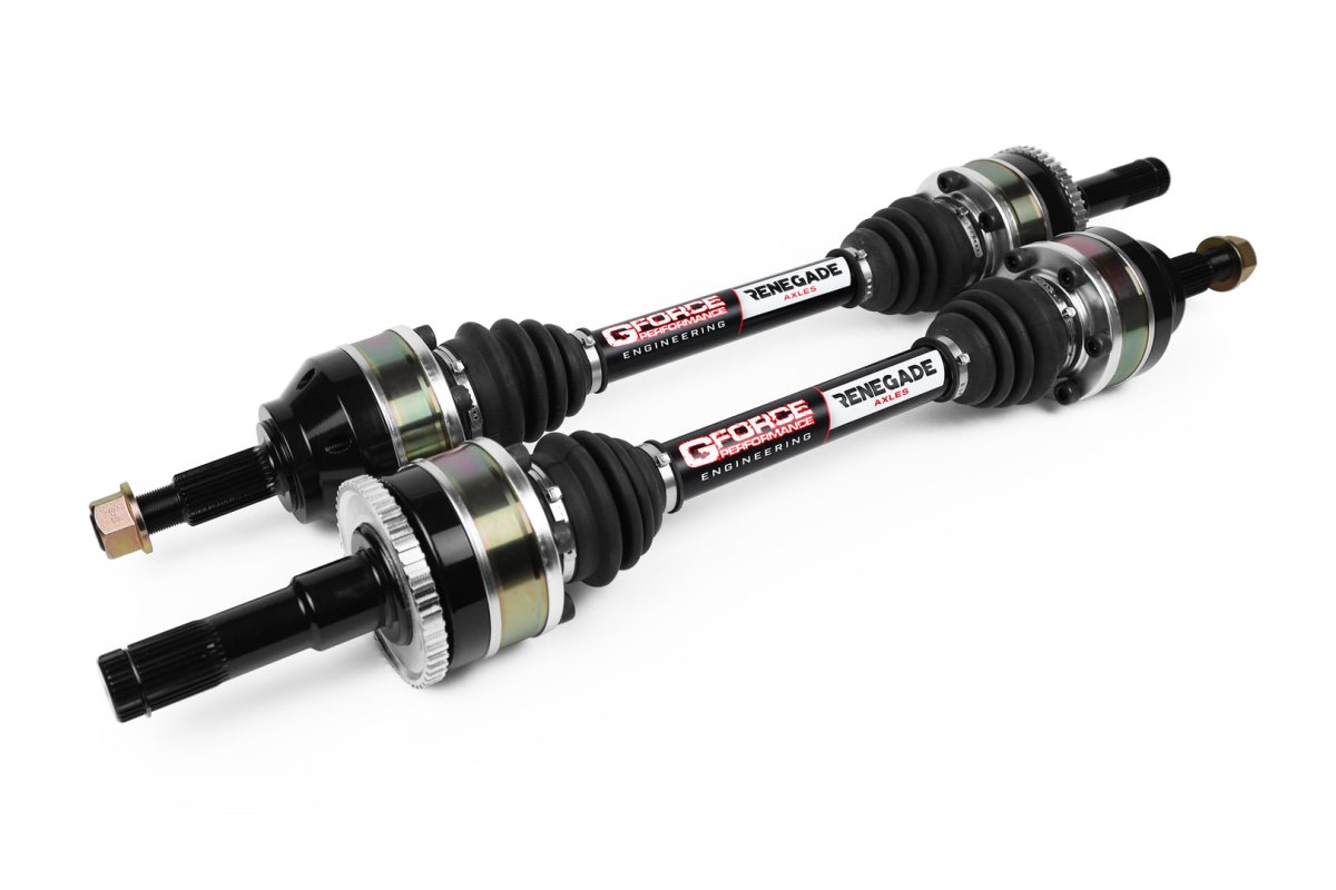 99 - 04 Mustang Cobra Renegade Axles w/Exotic Outer Stubs; ABS Rings (requires 31 spline diff) - GForce PerformanceFOR10106A