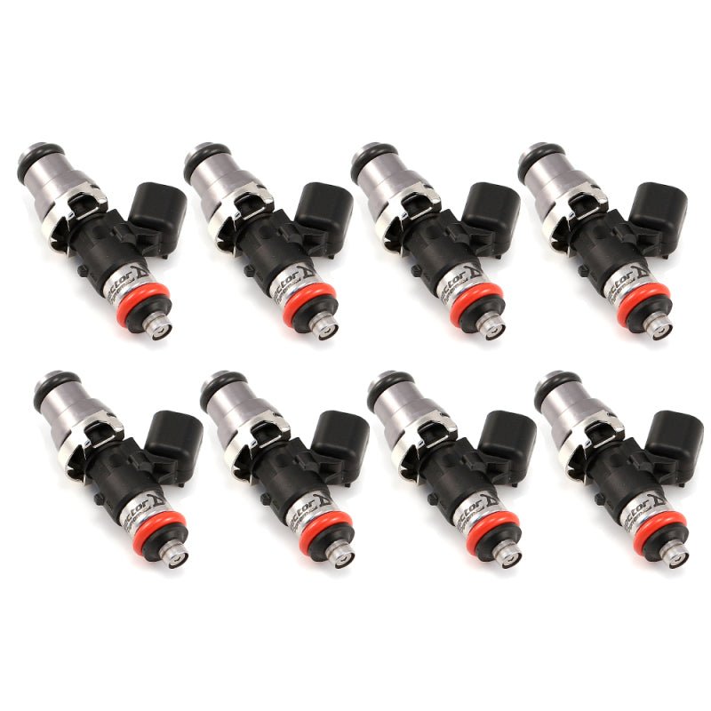 Injector Dynamics ID1050X Injectors 14mm (Grey) Adaptor Top (Set of 8) Orange Lower O - Ring - YellowHammer Racing1050.48.14.15.8