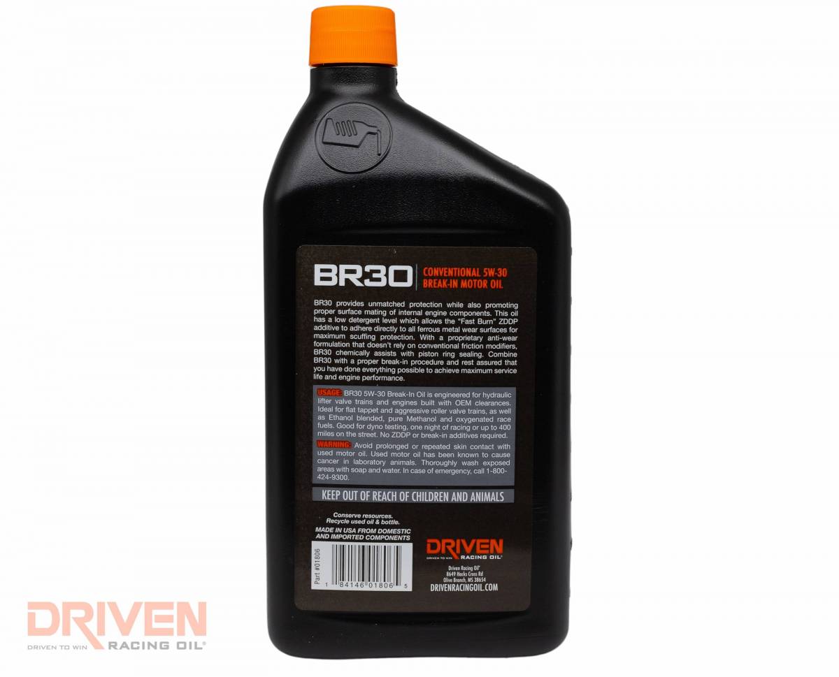 DRIVEN BR-30 5W-30 Conventional Break-In Oil