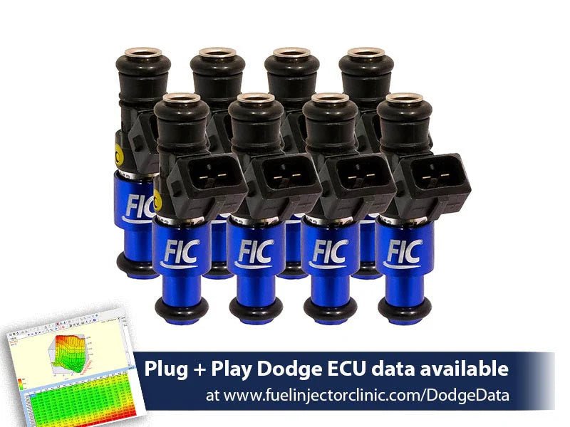 1200cc (130 lbs/hr at OE 58 PSI fuel pressure) FIC Fuel Injector Clinic Injector Set for Dodge Hemi SRT - 8, 5.7 (High - Z) (is153 - 1200h) - YellowHammer Racingis153 - 1200h