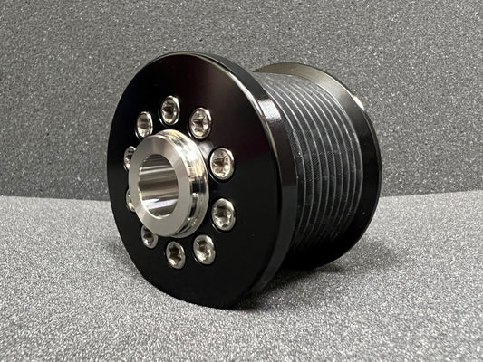 2.80" 10 Rib ZPE GripTec® 2pc MKII LSA L2V Black Pulley & Hub Kit - YellowHammer RacingZZ280BV2KA
